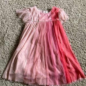 Mini Boden 4-5 Multi Pink Tulle Girls Semi Formal Dress